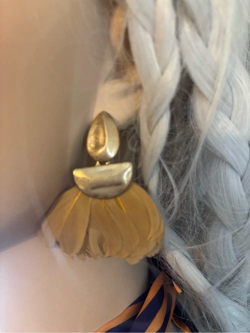 LSU Gameday Gold-Tone Feather Drop Earrings
